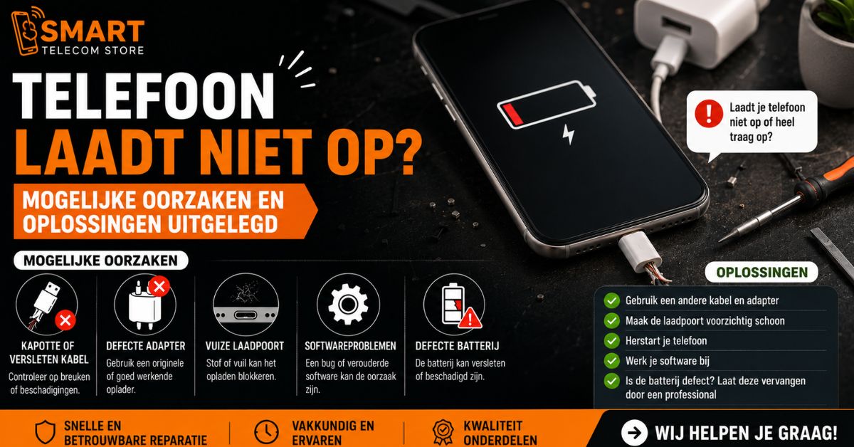 Telefoon laadt niet op met lege batterij en oplossingen