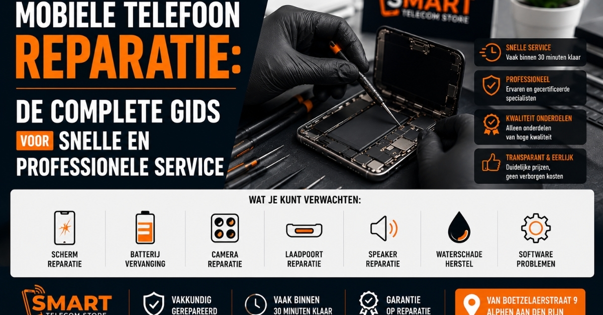 Mobiele telefoon reparatie door professionele technicus met snelle en betrouwbare service