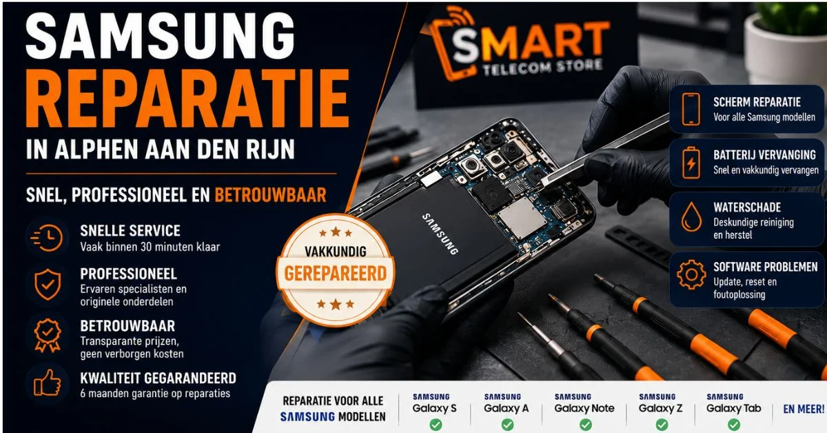 Samsung reparatie in Alphen aan den Rijn door technicus die smartphone snel en professioneel herstelt