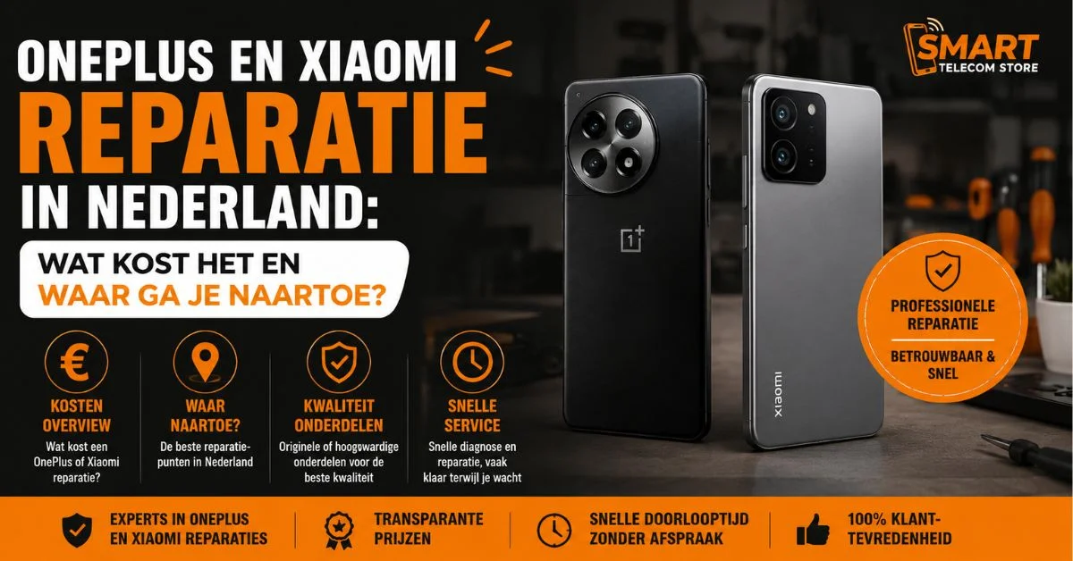 OnePlus en Xiaomi reparatie in Nederland met professionele smartphone service en snelle reparatie